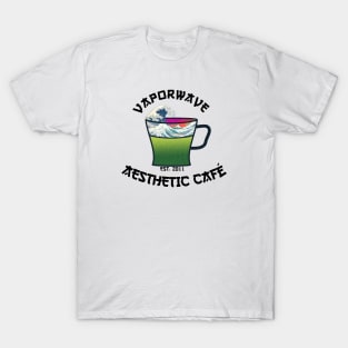 Vaporwave Aesthetic Great Wave Off Kanagawa Cafe Coffee Tea T-Shirt